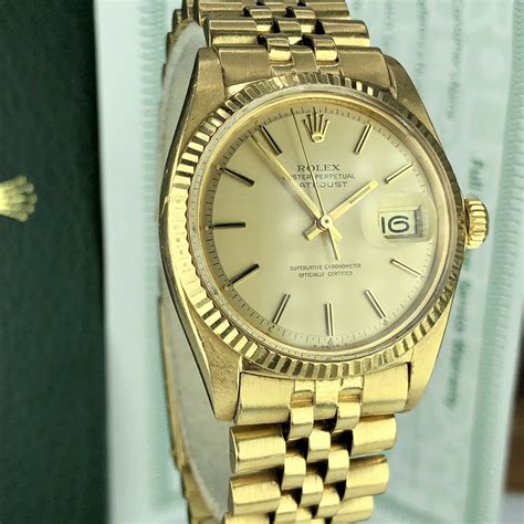 vintage gold rolex men's|rolex 18k gold watch.